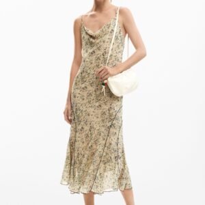 Midijurk met bloemig motief - WHITE - L