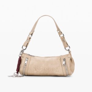 Middelgrote tas met leerlook - WHITE - U