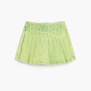 Denim culotte rok met plooien - GREEN - 9/10