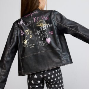 Jack met leereffect - BLACK - 5/6