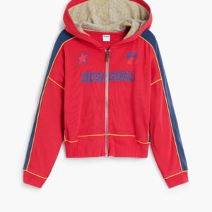 Sweatshirt met capuchon en ritssluiting - RED - 11/12