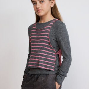 Combinatie gestreept T-shirt - BLACK - 5/6