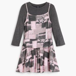 2-in-1 jurk met print - RED - 11/12