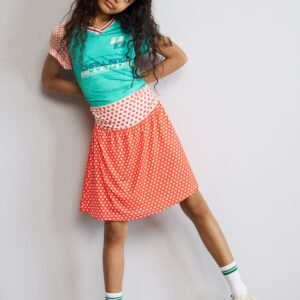 Gebreide jurk met print - RED - 11/12