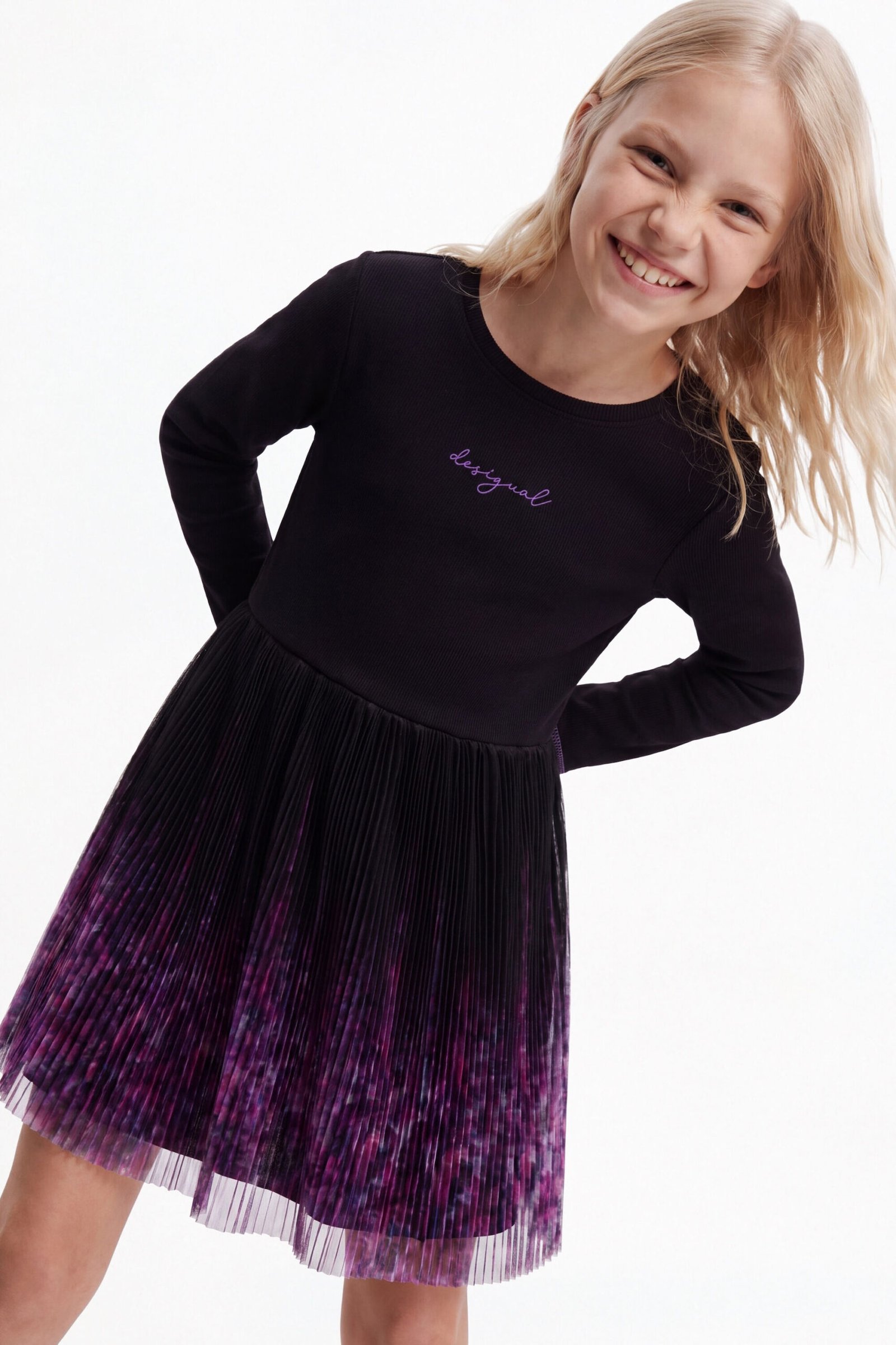 ASYMMETRISCHE JURK MET PRINT - BLACK - 9/10 1 ASYMMETRISCHE JURK MET PRINT - BLACK - 9/10