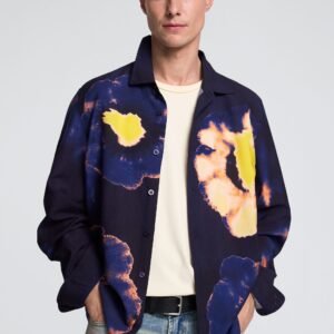 Blouse met lange mouwen met bloemenmotief - BLACK - XS