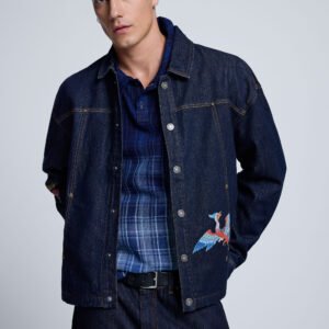 Bedrukte jas 100% katoen - BLUE - L