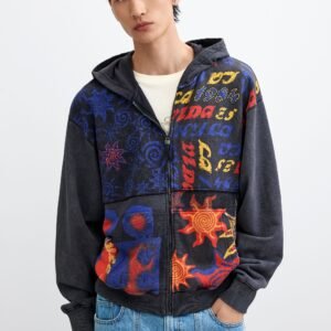 Bedrukte hoodie 100% katoen - BLACK - L