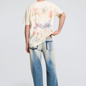 Bedrukte T-shirt van katoen - WHITE - XL