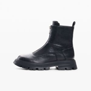 Laarzen met hak in lederlook - BLACK - 36