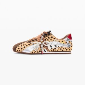 Sneakers met dierenprint 100% leer - MATERIAL FINISHES - 36