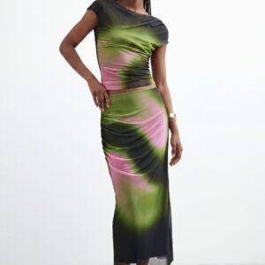 Kokerrok van tricot - BLACK - L