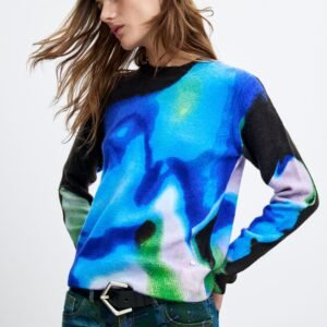 Bedrukt M. C. Lacroix-trui - BLUE - L