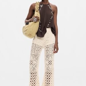 Crochet Broek - WHITE - XS