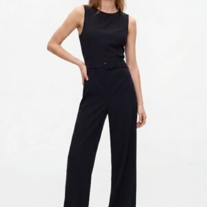 Lange jumpsuit 2-in-1 - BLACK - L