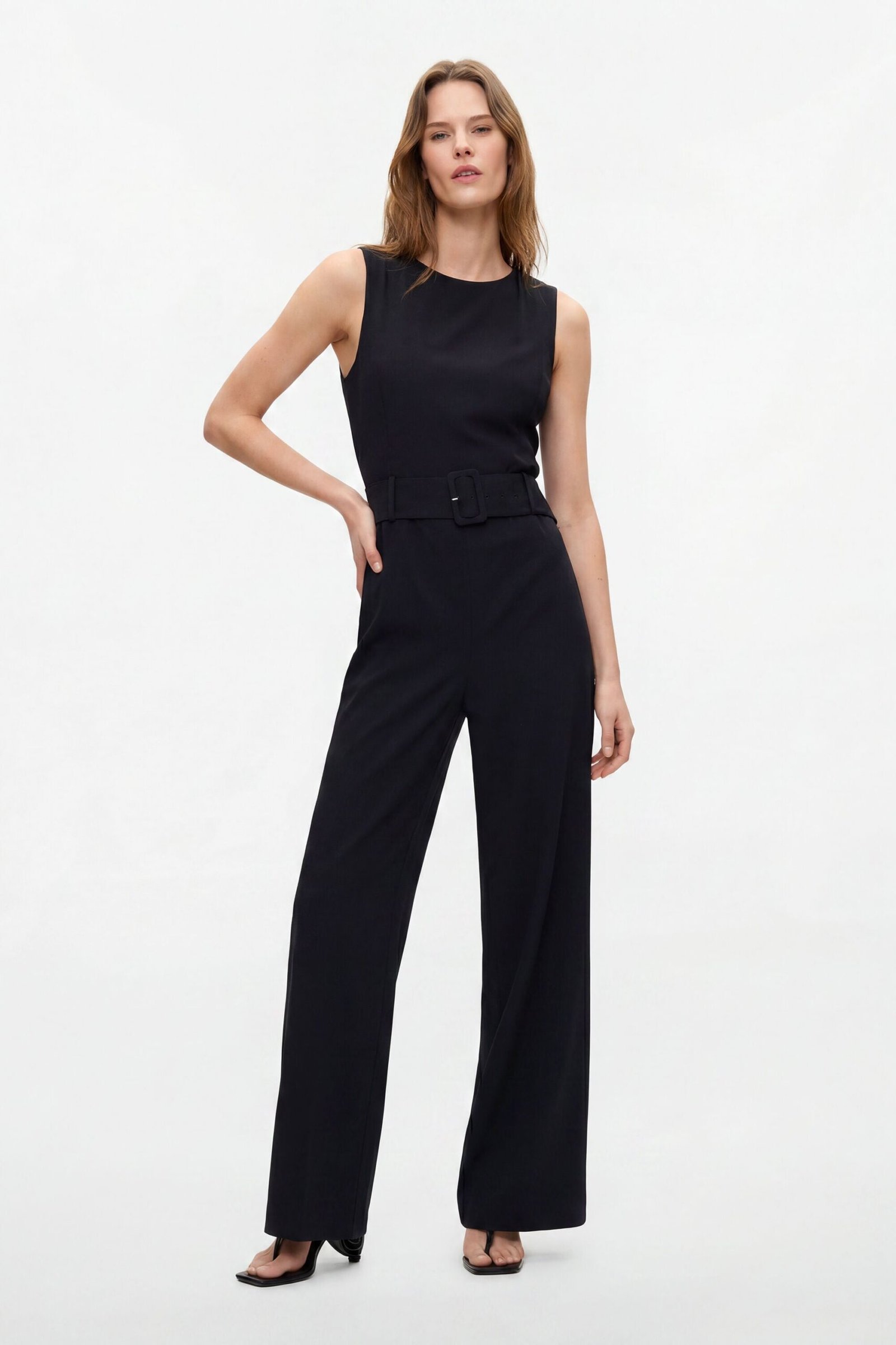 Lange jumpsuit 2-in-1 - BLACK - L 1 Lange jumpsuit 2-in-1 - BLACK - L