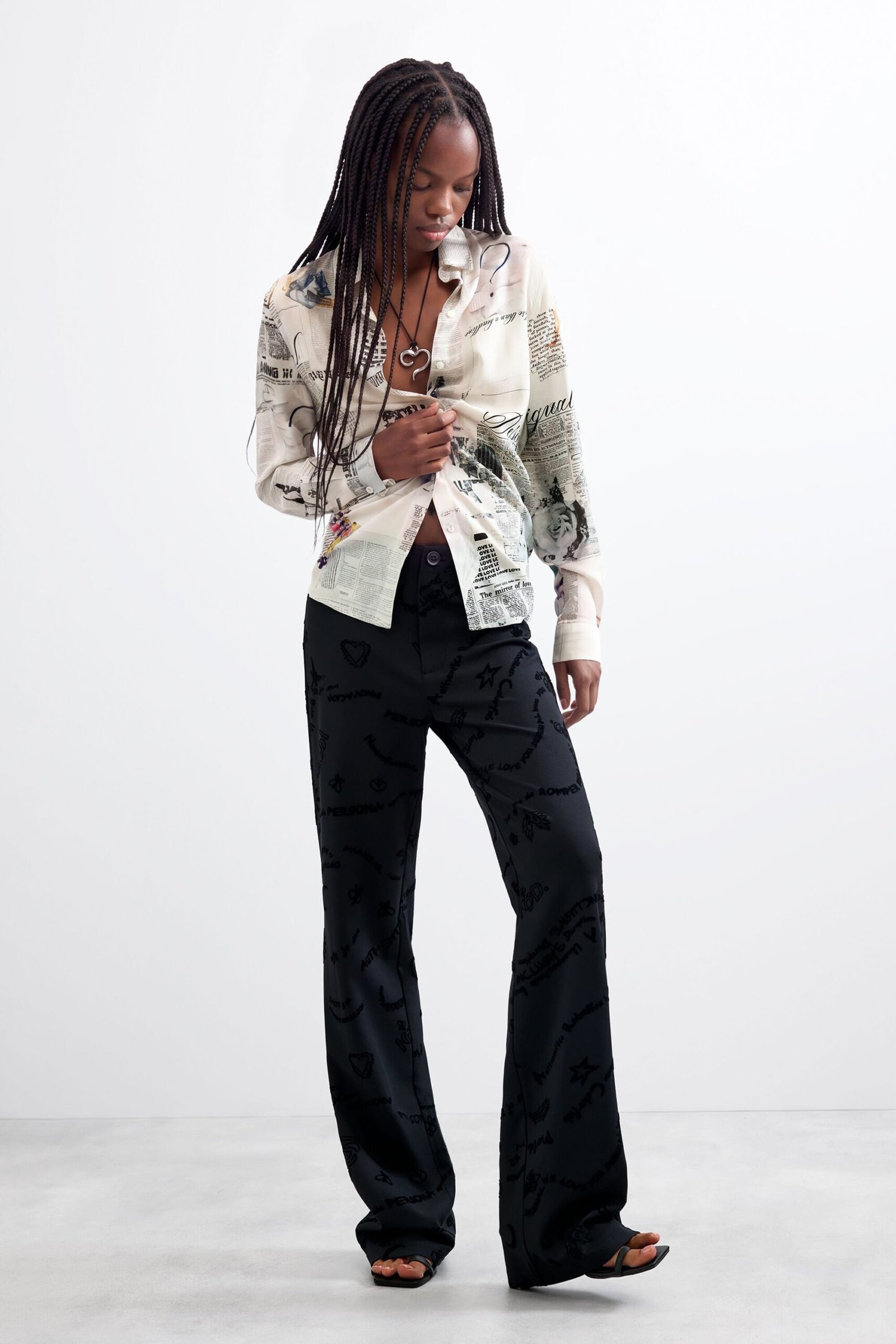 Lange bedrukte broek - BLACK - XL 1 Lange bedrukte broek - BLACK - XL