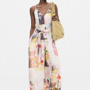 Lange jumpsuit met print - BLACK - L