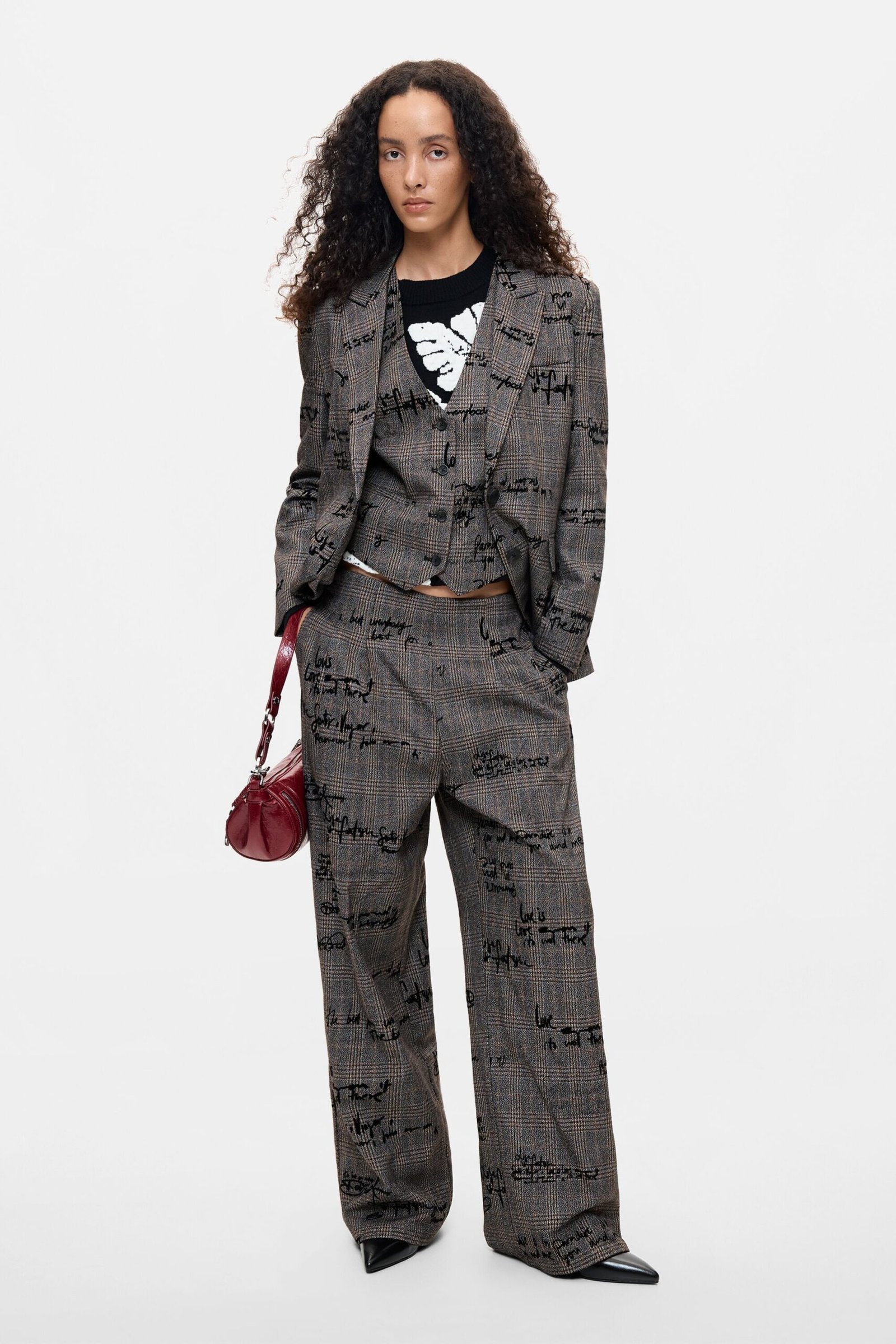 Lange geruite broek - BLACK - XS 1 Lange geruite broek - BLACK - XS