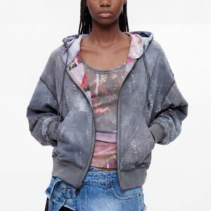 Omkeerbare bedrukte sweatshirt - BLACK - L