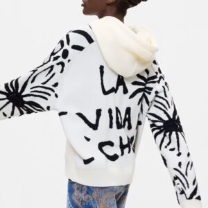 Gebloemd sweatshirt 100% katoen - WHITE - XL