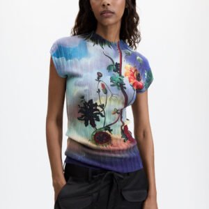 Bedrukte T-shirt - BLUE - L
