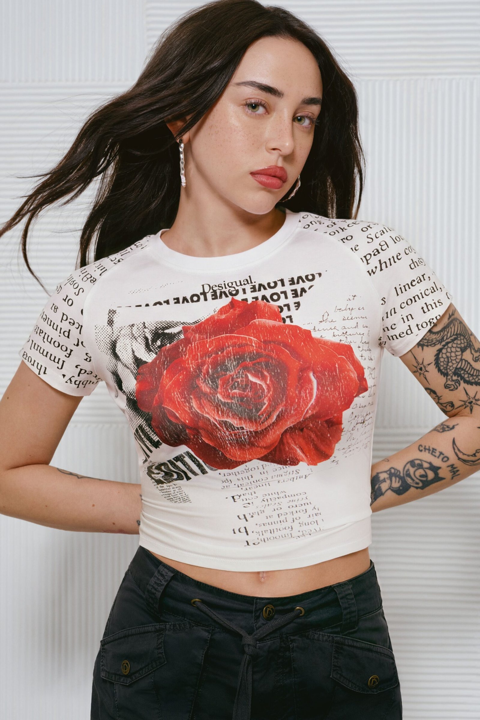 Bedrukte T-shirt 100% katoen - WHITE - XS 1 Bedrukte T-shirt 100% katoen - WHITE - XS