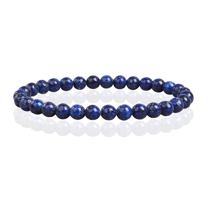 6mm Memphis Natuursteen Armband - Lapis Lazuli 1 6mm Memphis Natuursteen Armband - Lapis Lazuli
