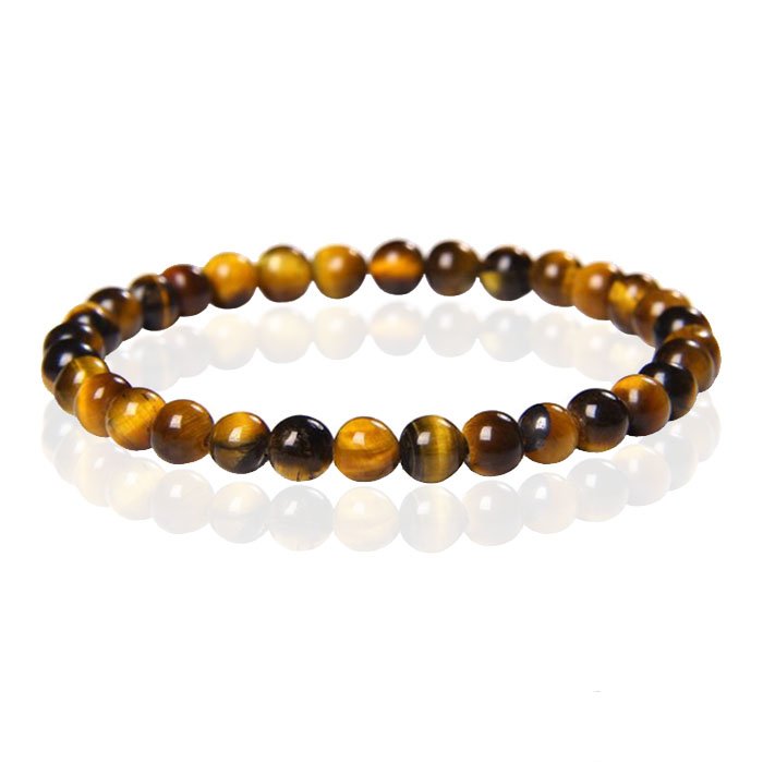 6mm Memphis Natuursteen Armband - Yellow Tiger Eye 1 6mm Memphis Natuursteen Armband - Yellow Tiger Eye