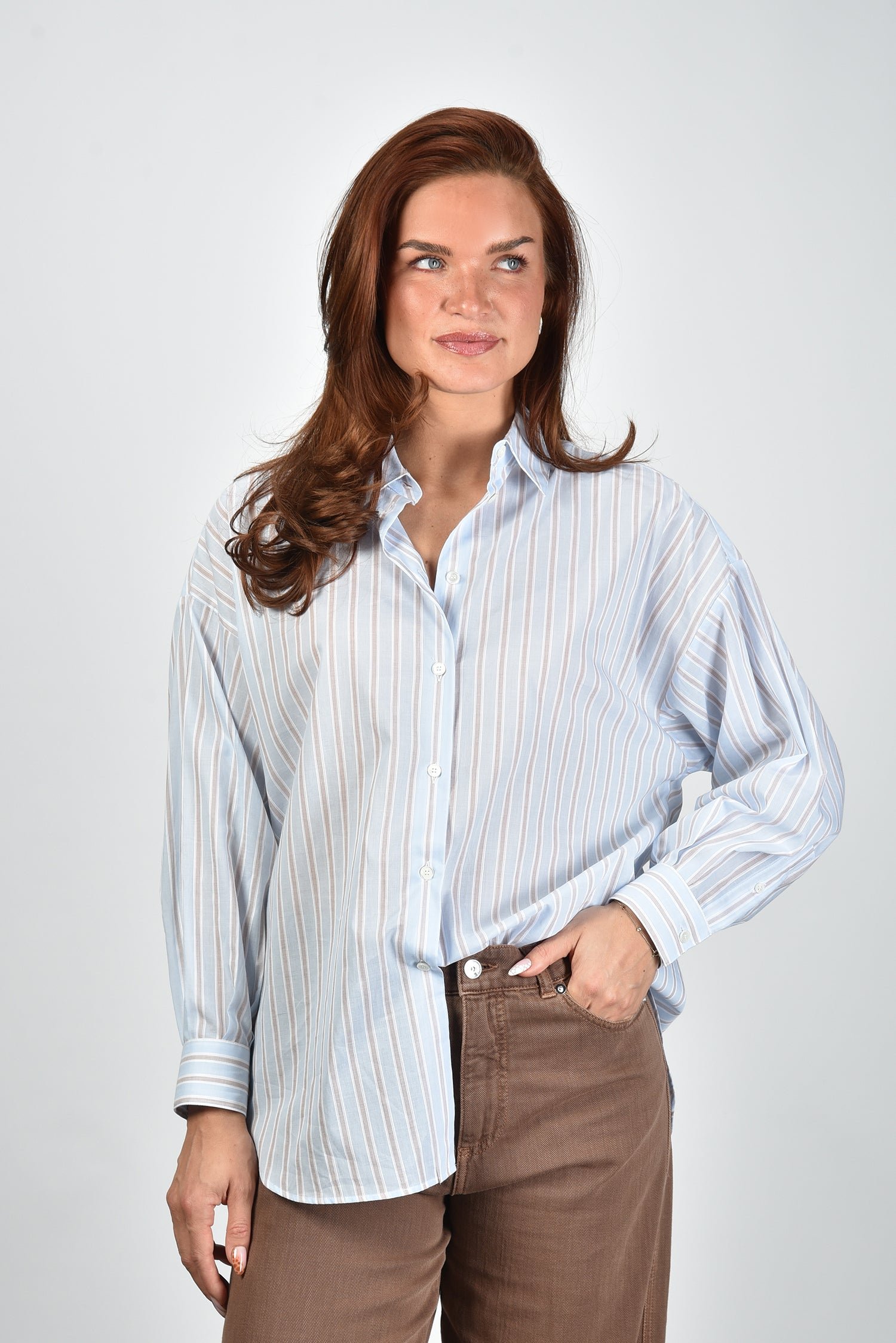 Academia blouse Giorgia 76D7-620 light blue striped 1 Academia blouse Giorgia 76D7-620 light blue striped