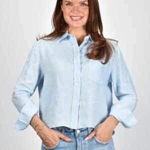 Academia blouse Mia 76DT2-620 l blue plain