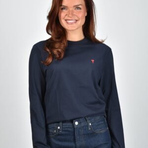 Ami Paris t-shirt ADC Ts Ml Rouge BFUTS235.724 bleu nuit