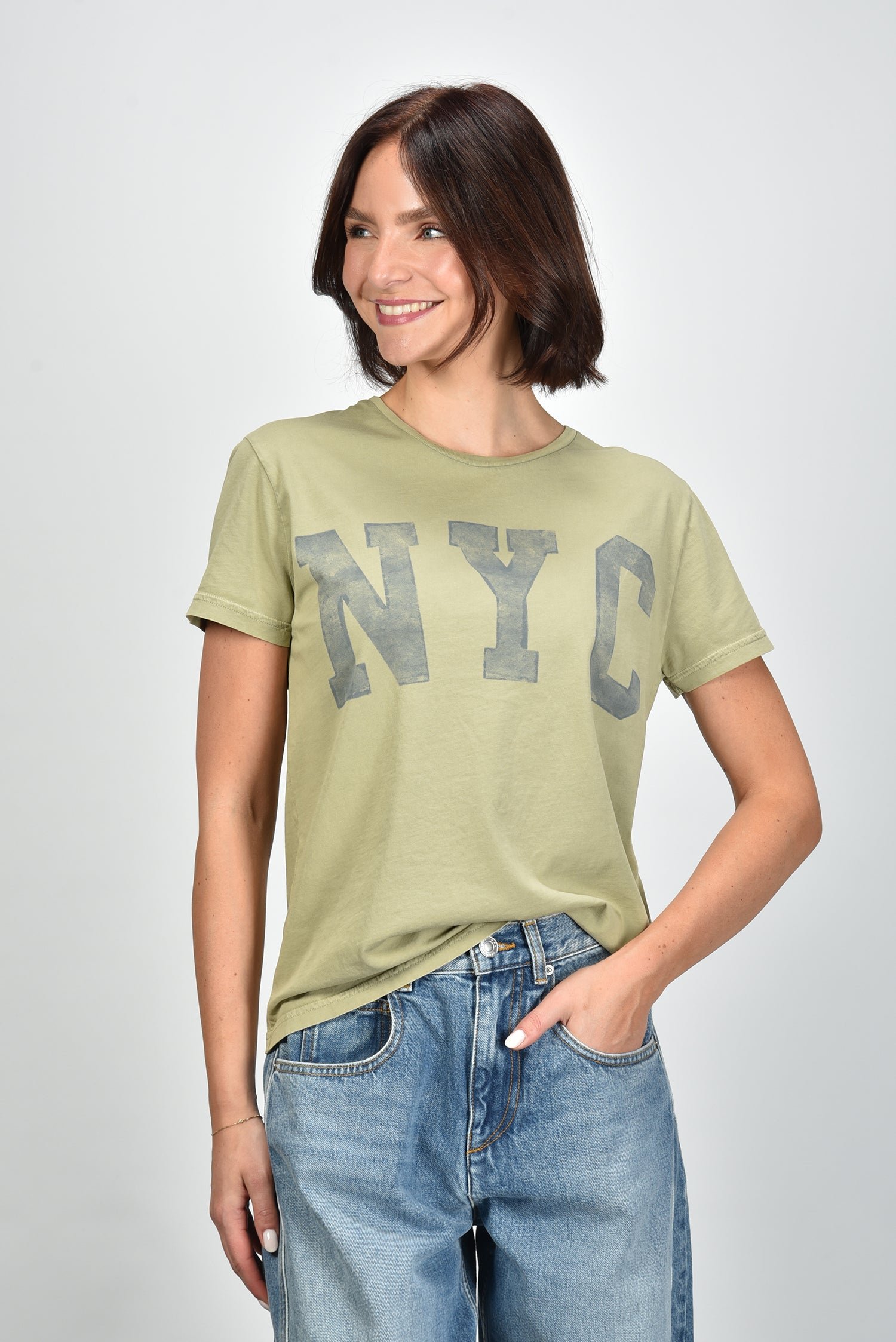 Bowery NYC t-shirt 48BWTWA231 acid sage 1 Bowery NYC t-shirt 48BWTWA231 acid sage