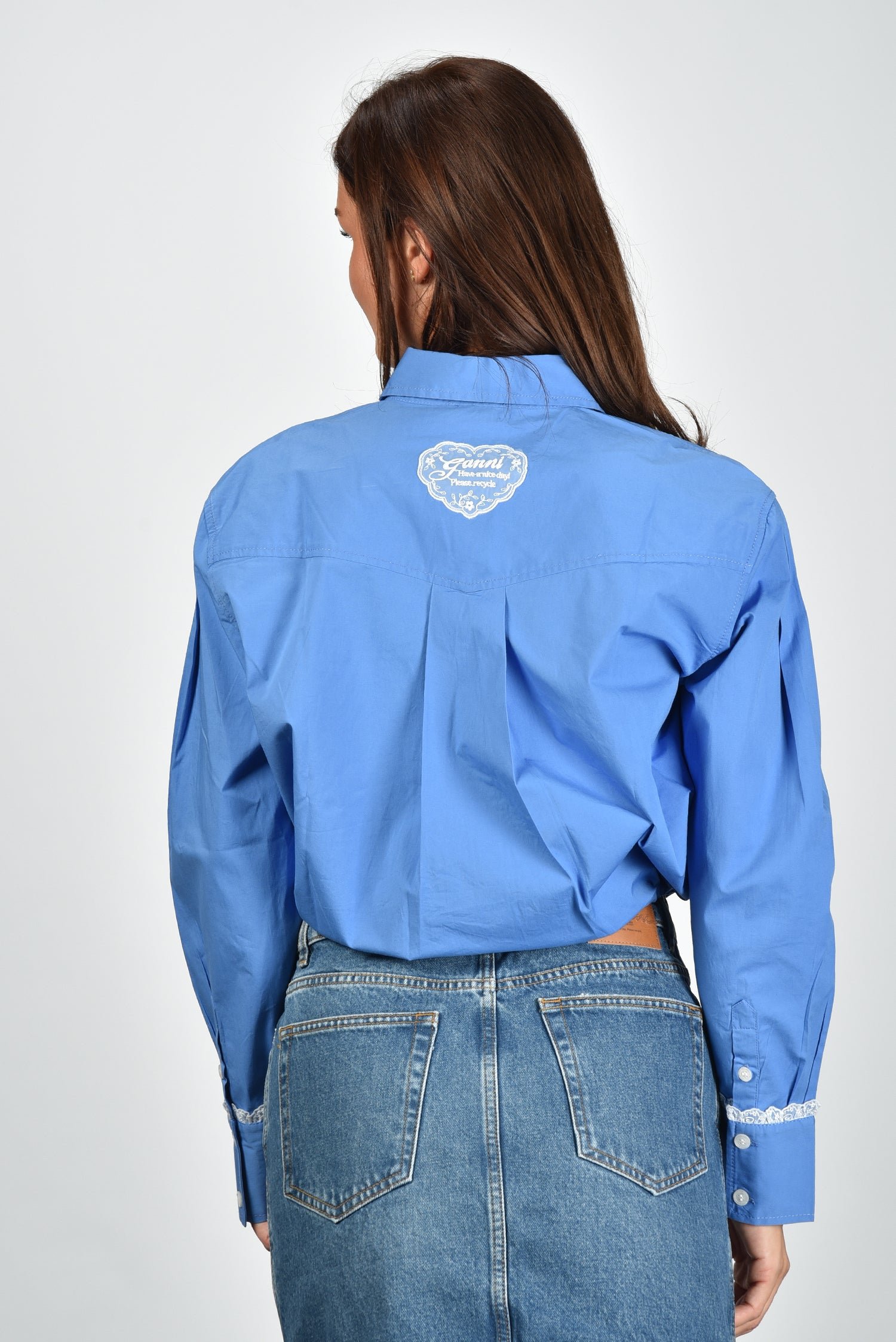 Ganni blouse A1140008 marina 1 Ganni blouse A1140008 marina