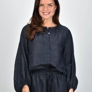 Greek Archaic Kori blouse S26K-1004087 navy