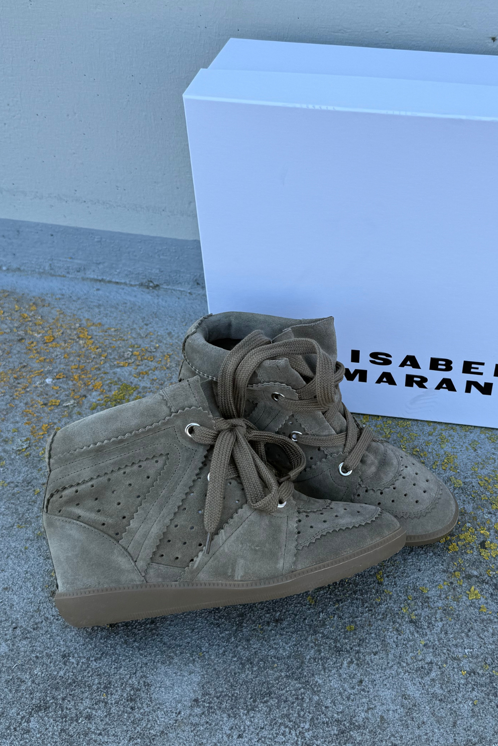 Isabel Marant sneakers Bobby BK0011FA-A1E20S taupe 1 Isabel Marant sneakers Bobby BK0011FA-A1E20S taupe