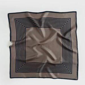 Lescarf shawl Striped ST65 taupe/black 65cm
