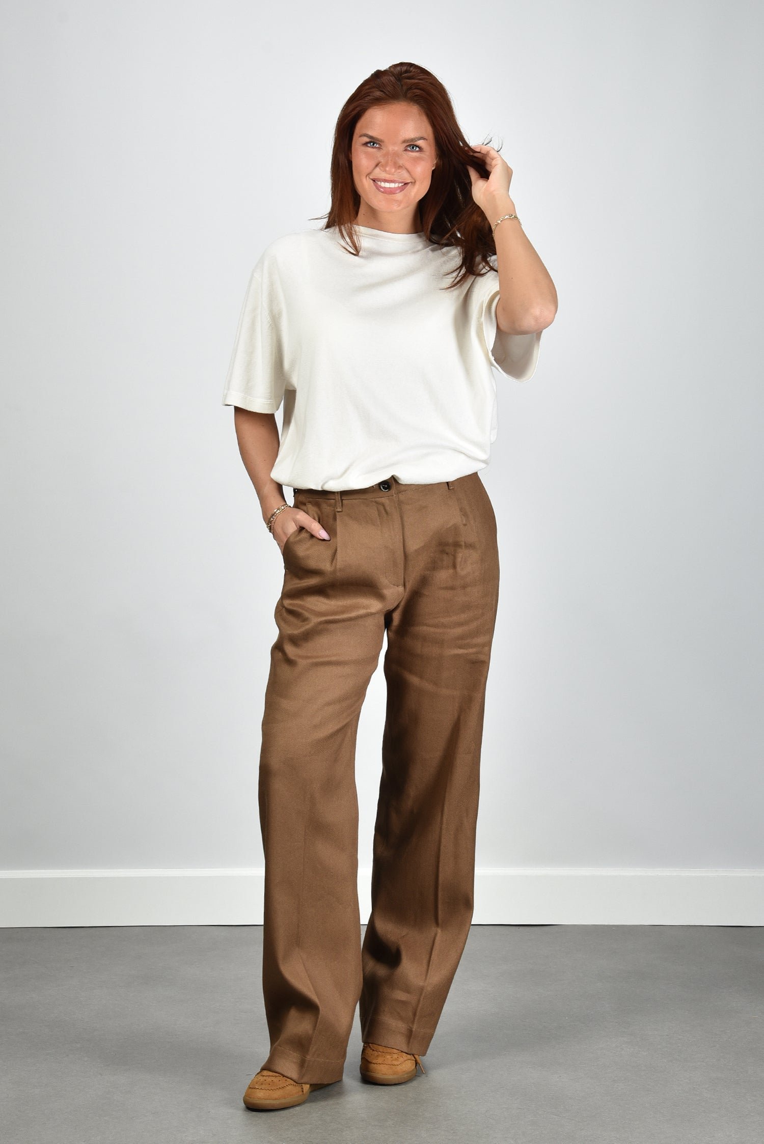 Nine In The Morning broek Blenda 9SS26-BLD34 mocha 1 Nine In The Morning broek Blenda 9SS26-BLD34 mocha