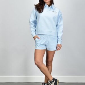 Sporty & Rich Serif Logo Disco short SH03775300BL90 ciel