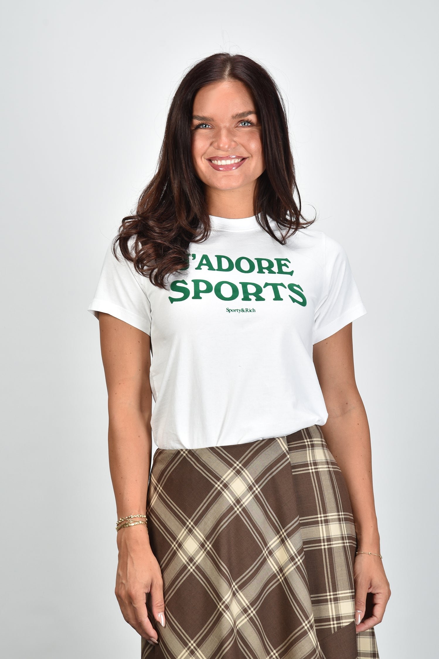 Sporty & Rich t-shirt Jadore Baby TO12273702WH01 white kelly 1 Sporty & Rich t-shirt Jadore Baby TO12273702WH01 white kelly