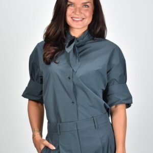 TWP blouse Tie One On 55529-W443 sea storm