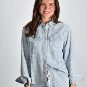 Xirena blouse Byron X5RRD000 blue railroad