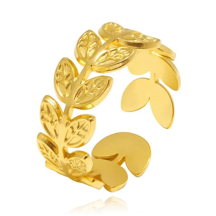 Cilla Jewels Damesring met Romeins Bladmotief - Verstelbaar 1 Cilla Jewels Damesring met Romeins Bladmotief - Verstelbaar