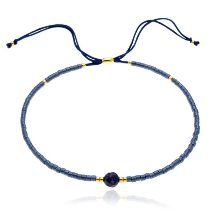 Deja Armband Miyuki Glas kralen - Dark Blue 1 Deja Armband Miyuki Glas kralen - Dark Blue