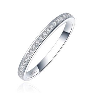 Elenza Sterling .925 Zilveren Ring met Zirkonia's-17mm