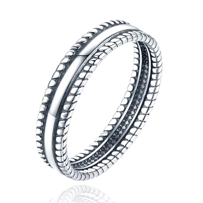 Elenza Sterling Zilveren Ring met Gevlochten Details-15mm 1 Elenza Sterling Zilveren Ring met Gevlochten Details-15mm