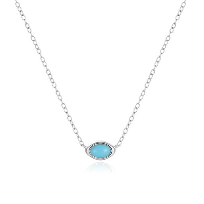 Elenza Zilveren Ketting met Delicaat Turkoois Oog in 925 Sterling Zilver 1 Elenza Zilveren Ketting met Delicaat Turkoois Oog in 925 Sterling Zilver