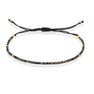 Fijn Kralen Armbandje van Memphis - Zwart