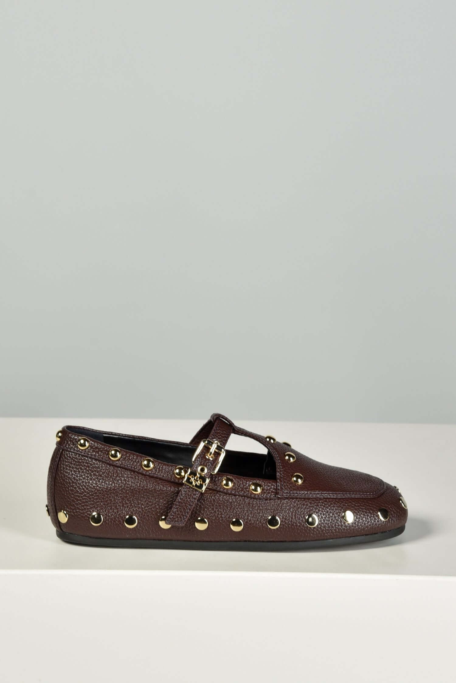 Ganni ballerina's Mary Jenny Studs D1020022 chicory coffee 1 Ganni ballerina's Mary Jenny Studs D1020022 chicory coffee