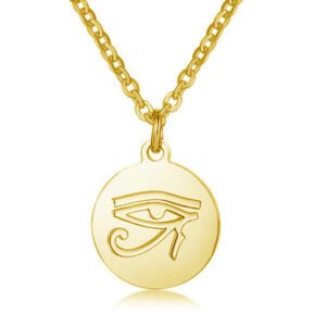 Goudkleurige Heren Ketting met Hanger Oog van Horus